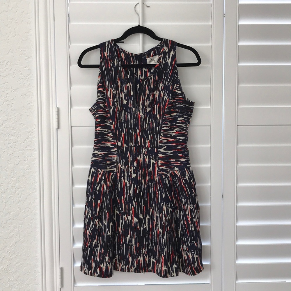 Milly dress with front zipper detail